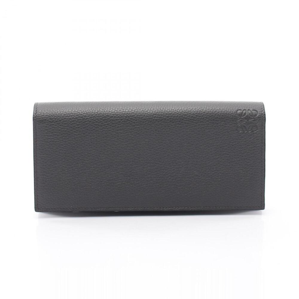 Loewe Long Horizontal Wallet, Bi-fold Leather, Men's, Gray, C660978X01